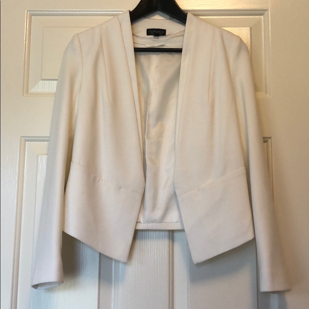 Topshop white blazer